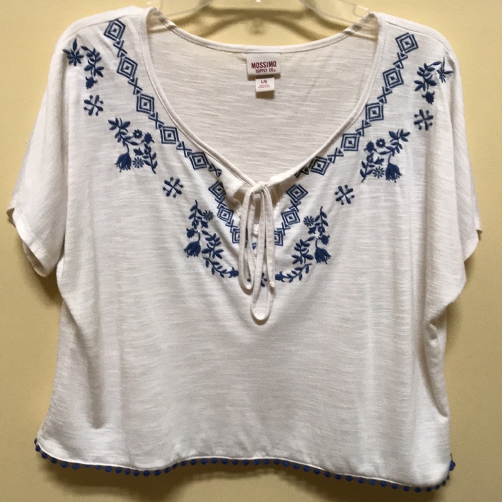 Embroidered boho top